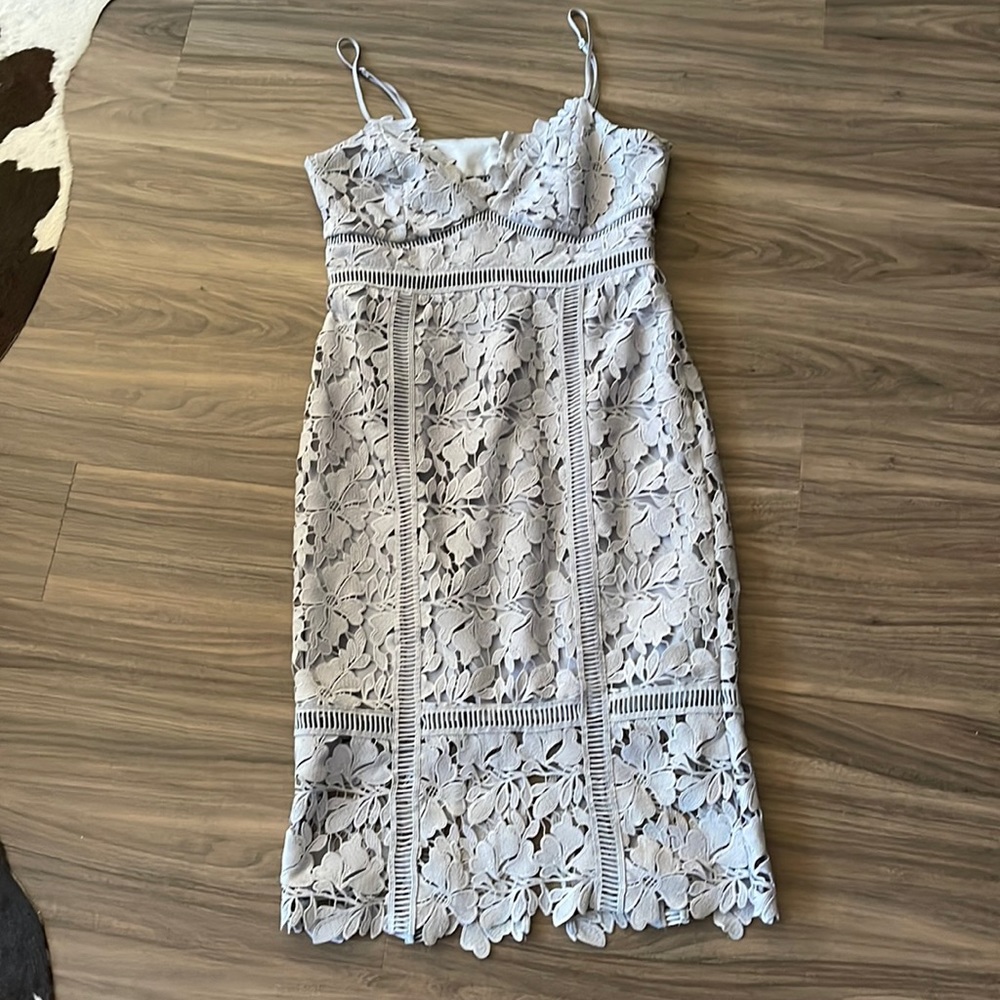 Powder blue midi dress!